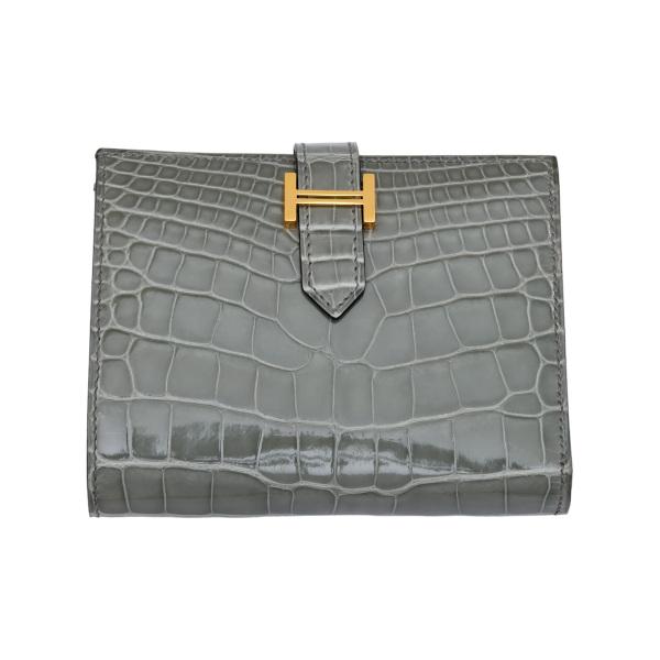HERMES エルメス ベアンコンパクト アリゲーター トゥル