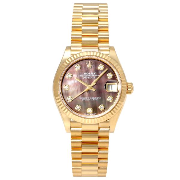 デイトジャスト ロレックス ROLEX 31 278278NG ブラック/10PD文字盤 未
