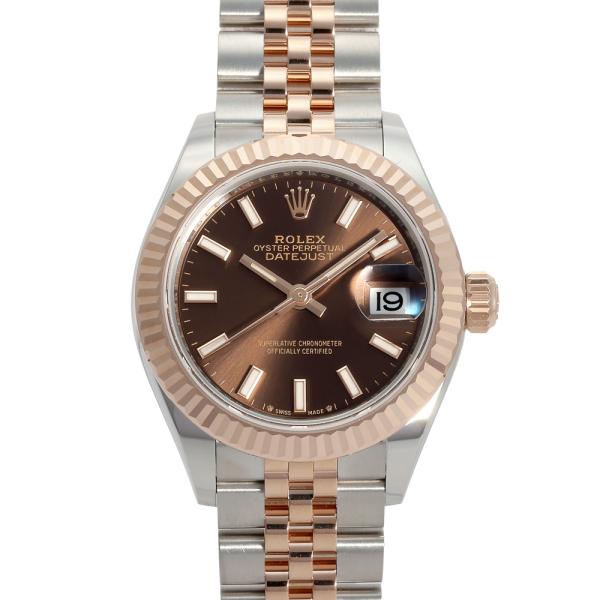 デイトジャスト ロレックス ROLEX 28 279171 チョコレート/バー文字盤