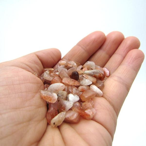 さざれ100g サンストーン Sunstone 天然石 パワーストーン : 天然石
