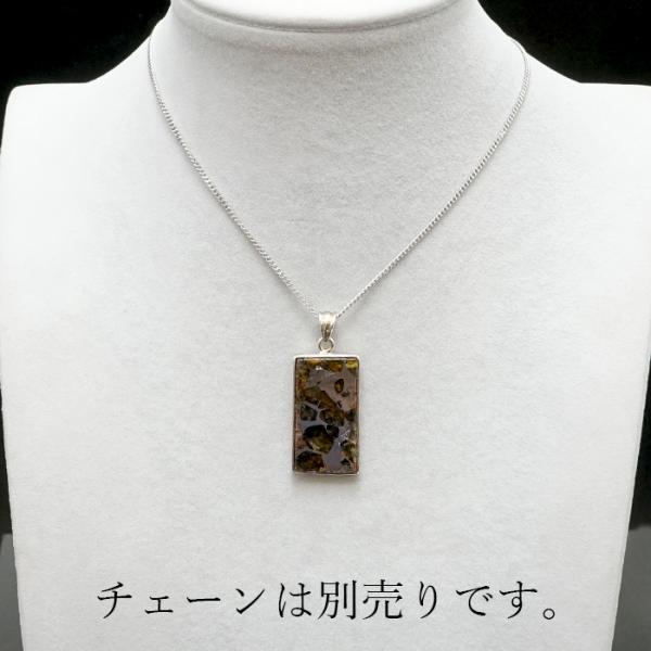 一点物】 パラサイト隕石 ペンダントトップ スクエア 7.2g