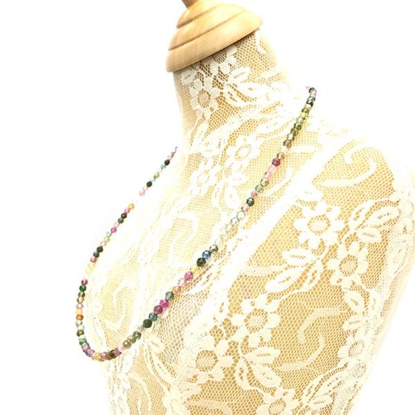 マルチトルマリンネックレス 電気石 10月誕生石 Multi tourmaline