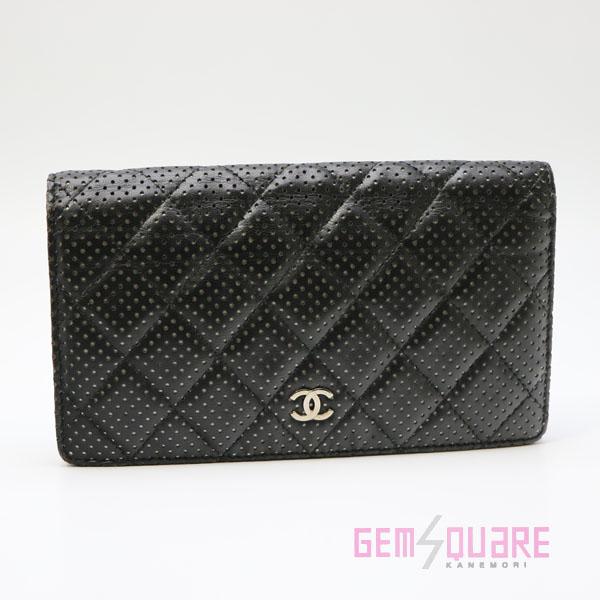 シャネル A31509 CHANEL 長財布 パンチング ブラック ココ 中古 CHANEL（シャネル） 【値下げ交渉可】CHANEL パンチング ブラック 長