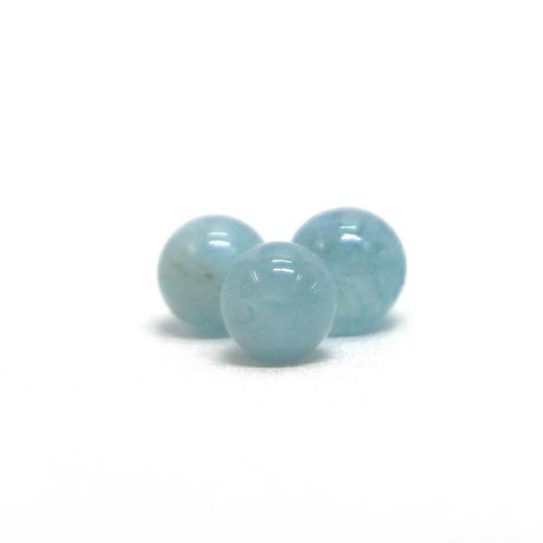 パワーストーン 天然石 ビーズ 1粒売り アクアマリン 丸玉 6mm