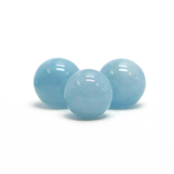 パワーストーン 天然石 ビーズ 1粒売り アクアマリン 丸玉 8mm