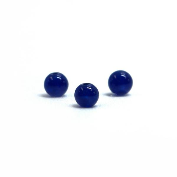 パワーストーン 天然石 ビーズ 1粒売り カラージェード(ネイビー・染め) 丸玉 6mm