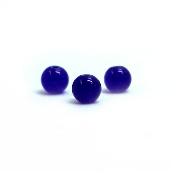 パワーストーン 天然石 ビーズ 1粒売り カラージェード(パープル・染め) 丸玉 6mm