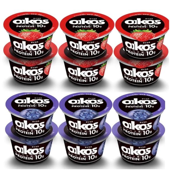 [12個] ダノン ヨーグルト オイコス ブルーベリー6個 ストロベリー6個 12個入