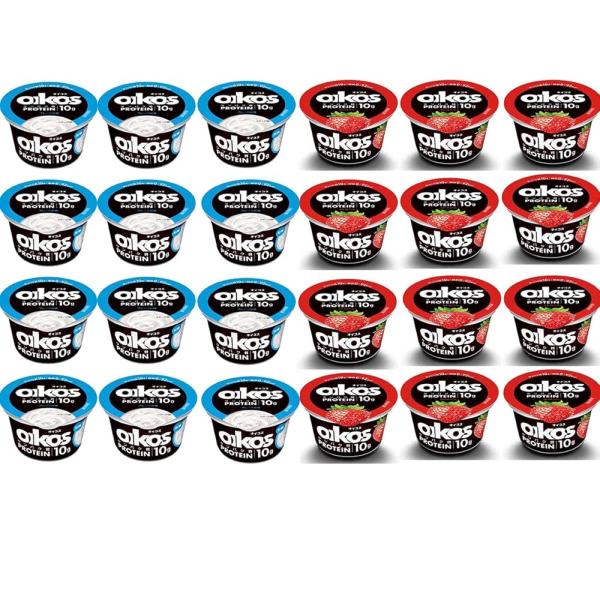 【24個】ダノン オイコス（ストロベリー・プレーン加糖）各12個セット 110g