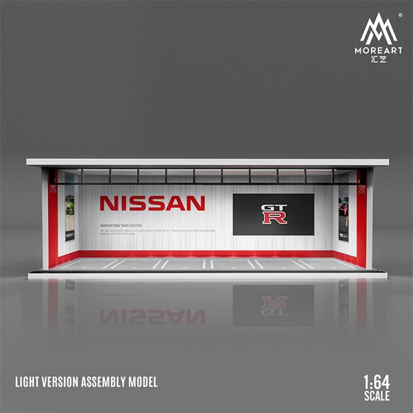 1/64 MOREART ガレージ ジオラマ 照明付き NISSAN 日産 GT-R GTR 1/64 MOREART ガレージ ジオラマ 照明付き NISSAN 日産 GT-R GTR