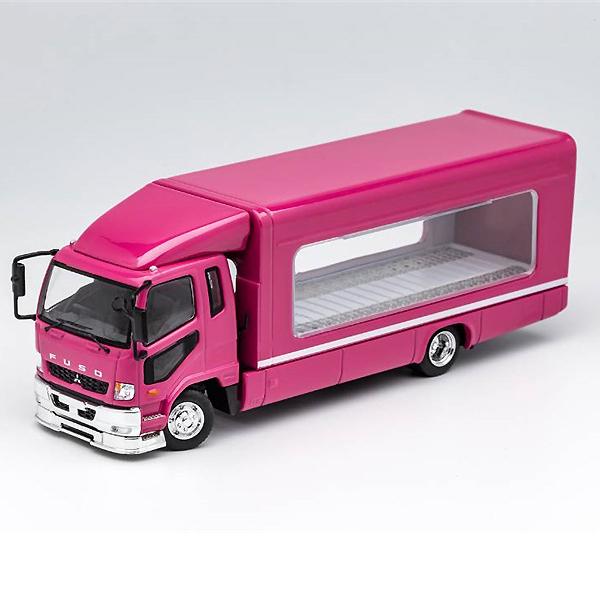 新品 GCD 1/64 三菱 FUSO ファイター 積載車 ピンク　2台セット 新品 GCD 1/64 三菱 FUSO ファイター 積載車 ピンク 2台セット