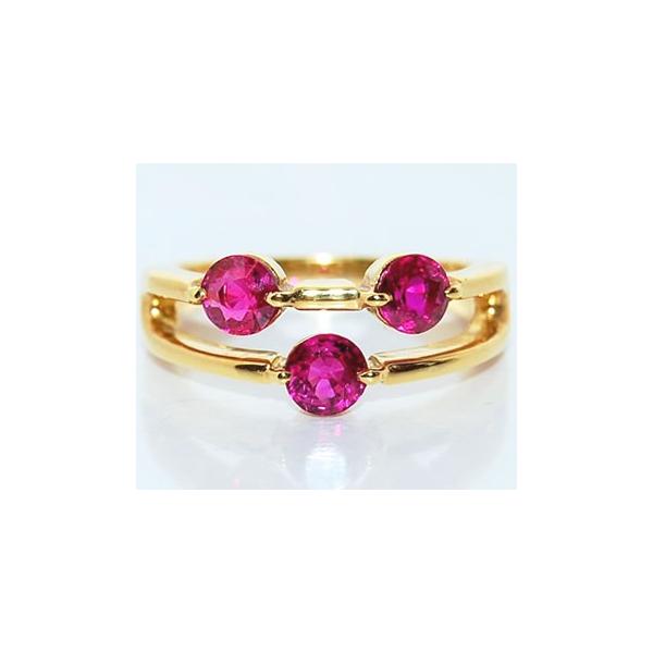 ラウンドカット ルビー-1.31ct K18イエローゴールド オリジナル