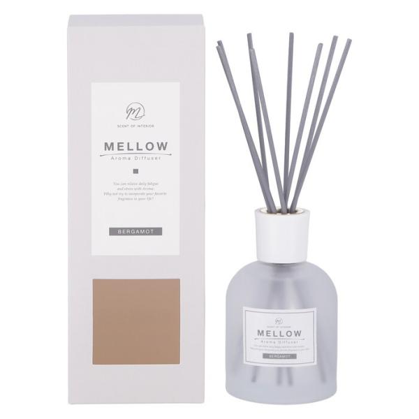ディフューザー Mellow メロウ Bergamot 200ml 完成品 W85×D85×H240mm 0.56kg fj-28072 送料無料 北欧 モダン 家具 インテリア ナチュラル テイスト 新生