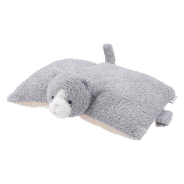 ぬいぐるみ 枕にもなる ねこ グレー×ホワイト 完成品 W300×D255×H110mm 0.12kg fj-41705 送料無料 北欧 モダン 家具 インテリア ナチュラル テイスト 新
