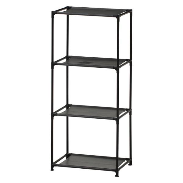 収納BOXラック パイプ 黒 組立品 W430×D285×H930mm 0.62kg fj-51128 送料無料 北欧 モダン 家具 インテリア ナチュラル テイスト 新生活 オススメ おしゃ