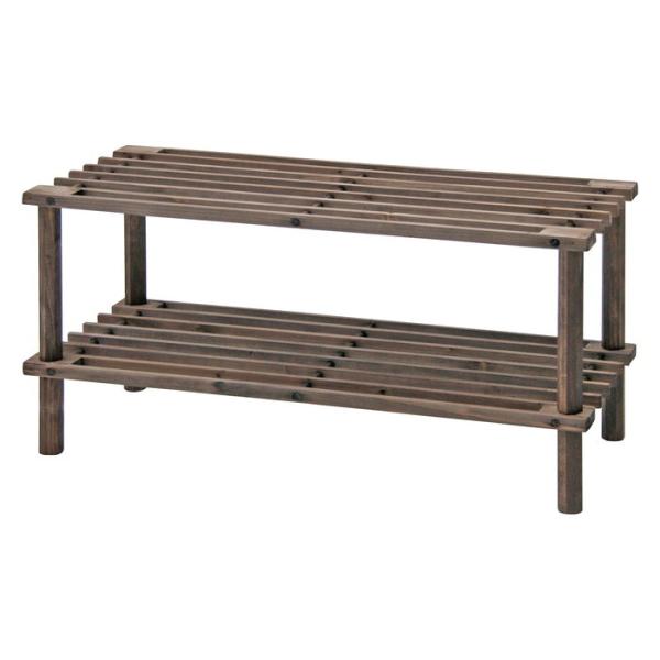 マルチフリー&シューズラック 2段 ブラウン ZSJ05064-A 組立品 W630×D265×H290mm 0.88kg fj-79101 送料無料 北欧 モダン 家具 インテリア ナチュラル テイ