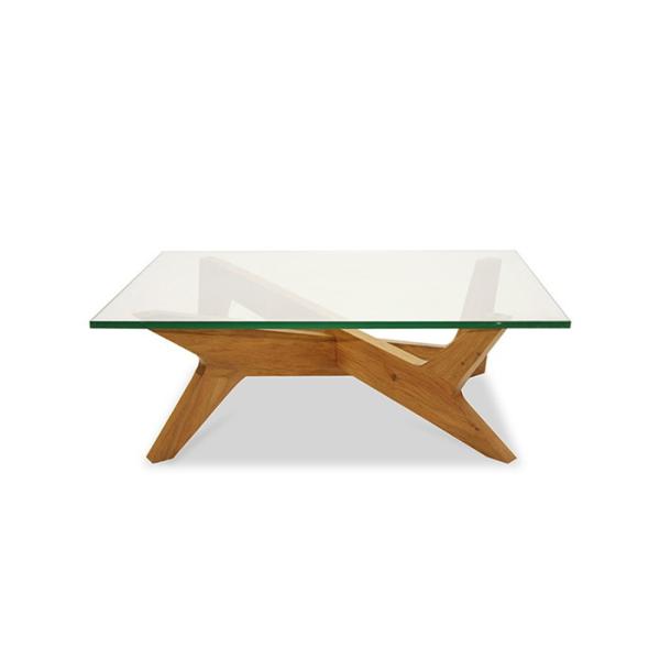 クロス コーヒーテーブル CROSS Coffee Table 19mm強化ガラス 3年保証