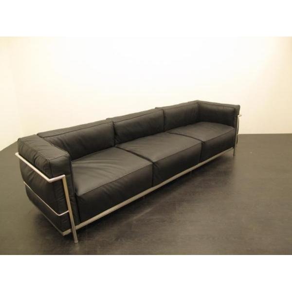 ル・コルビジェ LC3 トリプルソファ 3人掛け 総本革張り(セミアニリン) ininv0001280 ina3003lc3家具