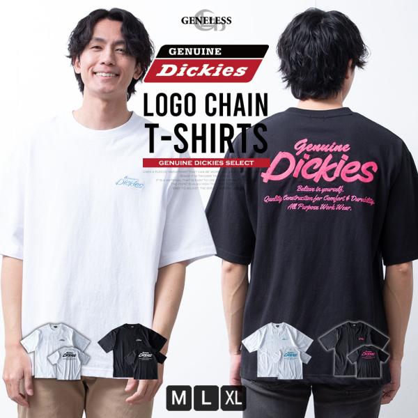 tシャツ 半袖 GENUINE Dickies 半袖tシャツ 刺繍 プリント シンプル 夏 クルーネック Tシャツ 無地 ディッキーズ 綿100