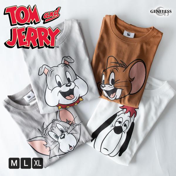 半袖tシャツ キャラクター キャラt 半袖 トムとジェリー アニメ トムジェリ ジェリー プリントT クルーネック トップス 可愛い プリント 夏 春