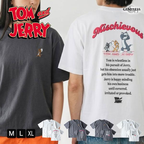 tシャツ 半袖 キャラクター トムとジェリー 半袖tシャツ アニメ トムジェリ プリントT クルーネック トップス 可愛い プリント 夏 春 全4色