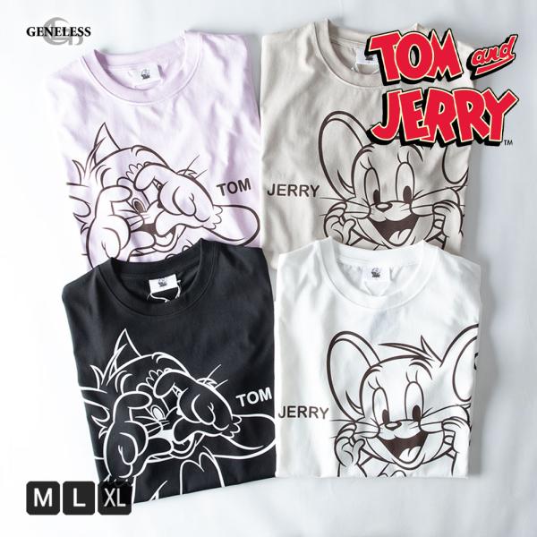 tシャツ 半袖 トムとジェリー Tシャツ キャラクター プリント 半袖tシャツ 春夏 クルーネック トムジェリ アメカジ 可愛い カットソー 全4色