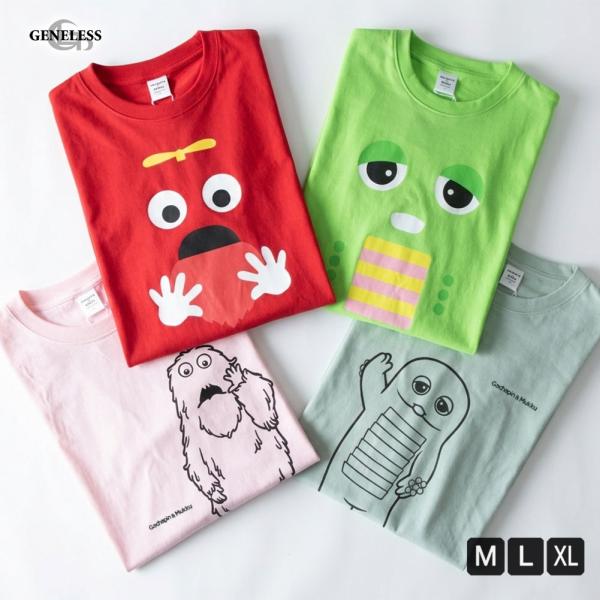 tシャツ ガチャピン ムック キャラクター Tシャツ 半袖 クルーネック プリント カットソー ポンキッキーズ テレビ グッズ キャラ 半袖Tシャツ