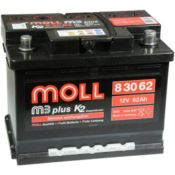 Moll モル 輸入車バッテリー Plus 062 M3 送料無料お手入れ要らず
