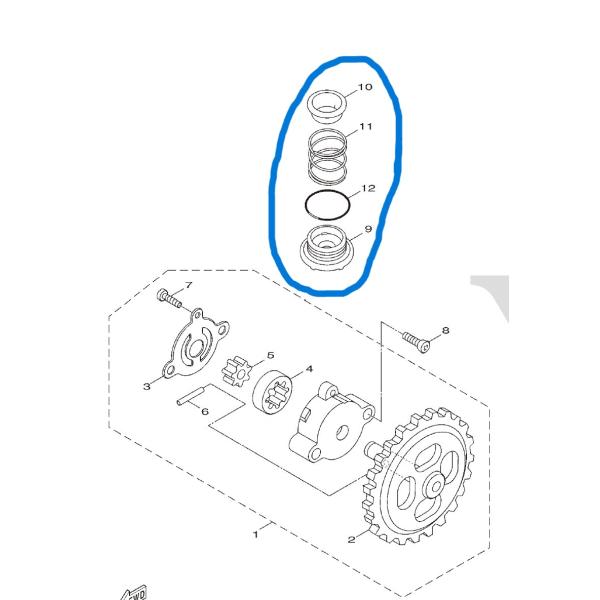 YAMAHA ヤマハ 純正部品 オイルドレンボルト 純正番号 3UH-E5351-00
