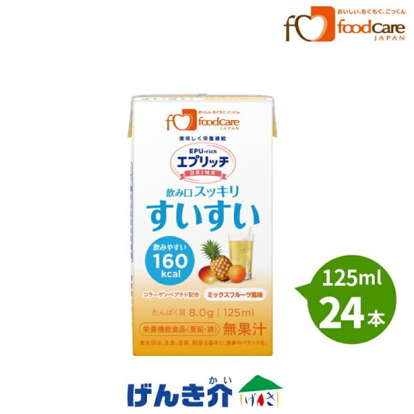 ���H �G�v���b�`�h�����N �������� �~�b�N�X�t���[�c���� 125ml×24 EepurichDrink ���H�i �h�����N �h�{�⋋���� ����� �t�[�h�P�A
