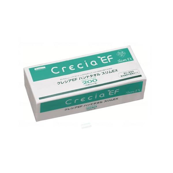 ［直送品］　W955614 クレシア　クレシアEFハンドタオル　ソフトタイプ200　スリムEX ケース （1ケース36パック入）［直送品以外と同梱不可］