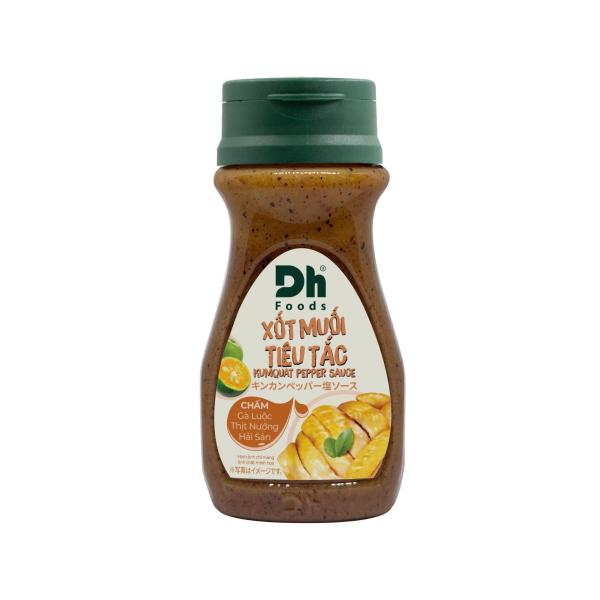 DH FOODS 　キンカンぺッパー塩ソ−ス　 120g<br><br>塩味、酸味、ほのかな辛味があり、柑橘の強い香りと細かく挽いたコショウが絶妙にマッチしています。<br>シーフード、揚げ物、茹で肉など...