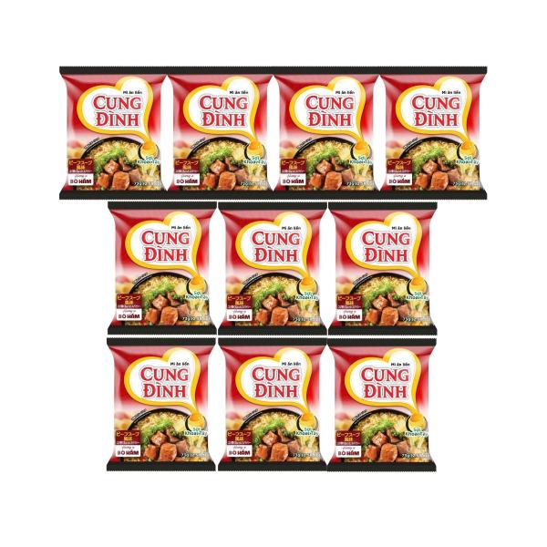 CUNG DINH ビーフシッチュー風味インスタント麺 80g<br><br>どんぶりに袋の中身を全て入れ、熱湯を注いで蓋をして３分で出来上がり！<br>忙しい時の食事に。<br>簡単に済ませ...