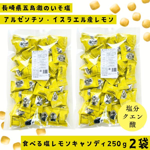食べる塩レモンキャンディ250ｇ×2袋 松屋製菓 塩分補給 熱中症対策 送料無料 メール便