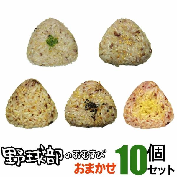 玄米 雑穀 おにぎり 野球部のおむすび　おまかせ10個セット 手作り おむすび 冷凍
