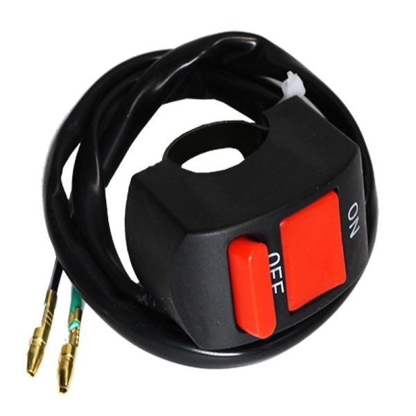 ・ハンドルバーの取付径は約22mmです。・耐久性と防水性のあるABS樹脂を採用。 ・配線長：460mm・標準定格はDC12V/10A・黒色線はバッテリー(＋)極、緑色線はGND(−)極に接続してください。・ハンドルスイッチは、オートバイ等で...