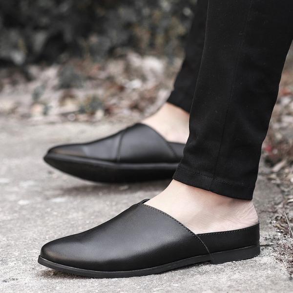 メンズファッション 夏サンダル おしゃれ レザー 合皮 ミュール サボサンダル ローファー カジュアルシューズ スリッパ レザーサンダル ビーチサンダル Juy 5552 源淞ストア 通販 Yahoo ショッピング