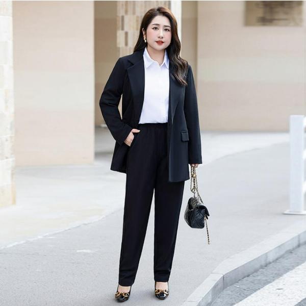 ◆素材：ポリエステル/TR生地◆サイズ：画像のサイズ参考表をご覧下さい。【商品仕様】テーラードジャケットロングパンツテーラードジャケット+ロングパンツ生産国：中国秋冬 上品 通勤 OL 求職 面接 卒業 事務所 ビジネス フォーマル オフィ...