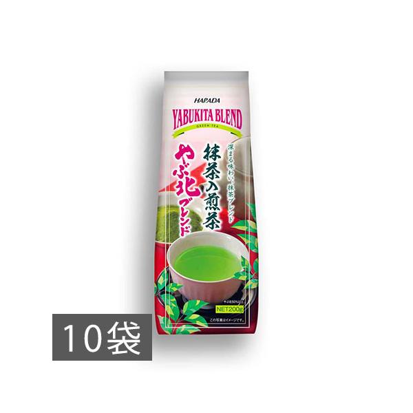 ハラダ製茶 お茶 抹茶入煎茶 緑茶 やぶ北ブレンド 200g×10本入 : 源宗