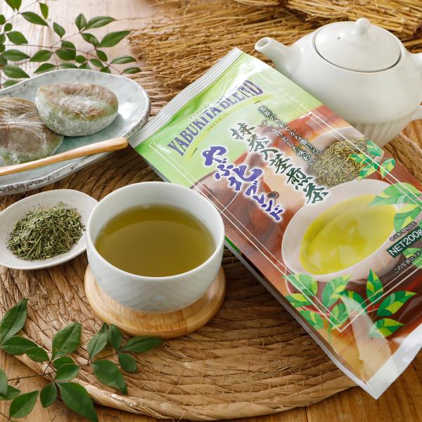 抹茶入茎煎茶 200g × 10袋 ハラダ製茶 やぶ北ブレンド【茎茶/お茶/緑茶/茶葉/日本茶/業務用】【メール便不可】