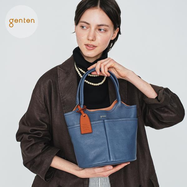 genten ゲンテン タスカ バケツ型トート 44093 (42065) 本革 トート 