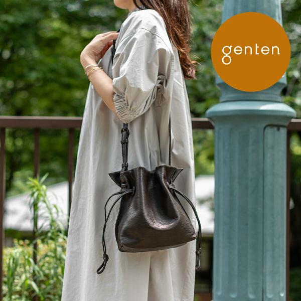 genten ゲンテン ソーロ 巾着ショルダーバッグ 44152 (42553) 本 genten ゲンテン ソーロ 巾着ショルダーバッグ 44152 (42553) 本