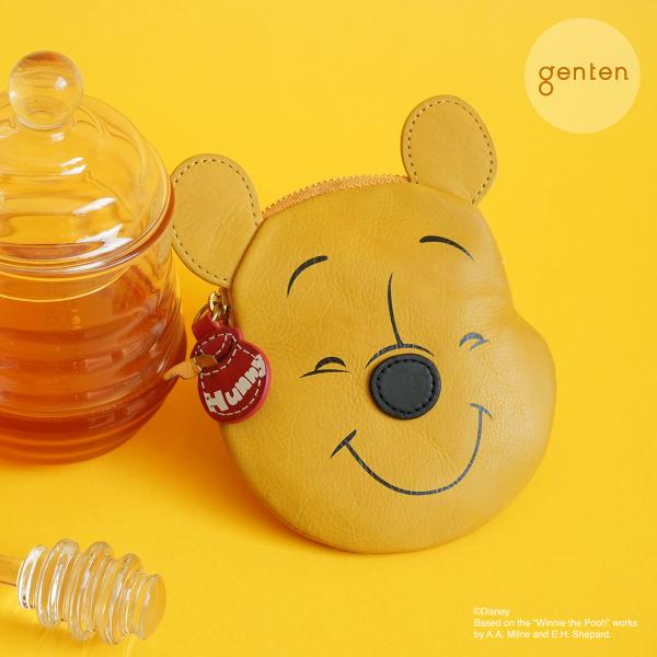 【8月末より発送】【WEB限定】ゲンテン genten 46179 フェイスポーチ / ディズニーキャラクター / くまのプーさん 本革ポーチ