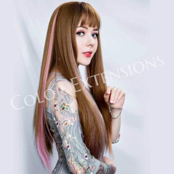 ウィッグ ワンポイント エクステ 部分ウイッグ 12カラーで1セット