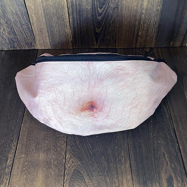 お腹のデザインのウエストバッグこれを腰に付けて歩けば、みんなが振り向くこと間違いなし(^^)ベルトは長さ調整が可能です■サイズ：約43cm×約18cm■素材：ポリエステル■重量：約150g※商品写真はできる限り実物の色に近づけるよう徹底して...