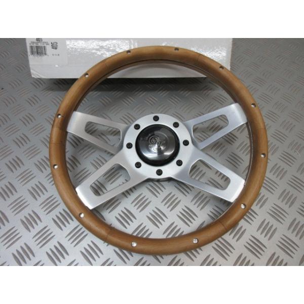 405GRANT.グラント ステアリング Challenger, Steel/Silver, Wood