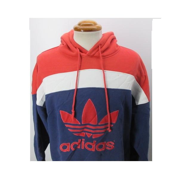 スナイデル　アディダス　パーカー adidas アディダス パーカー L 赤紺 スポーツ アメカジ古着 sy2878