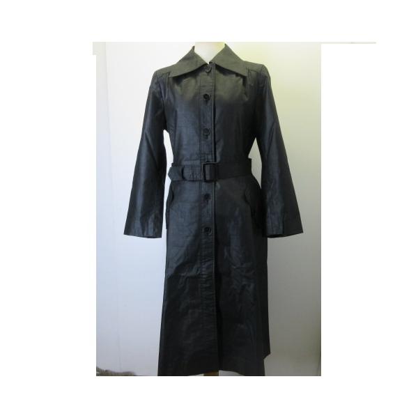 年代物】昭和レトロRich Shineブラックロングコート 黒M～L