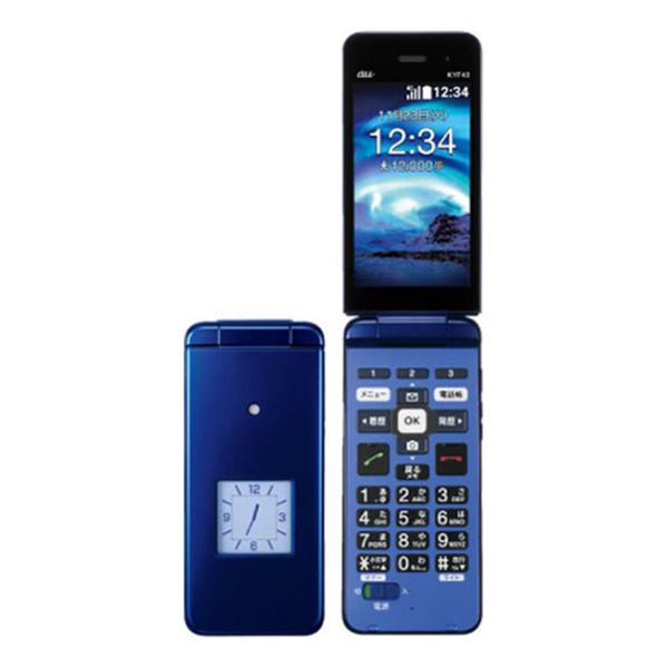 【美品】GRATINA KYF43 8GB ブルー らくらくフォン かんたん geoshopping_2305570196992