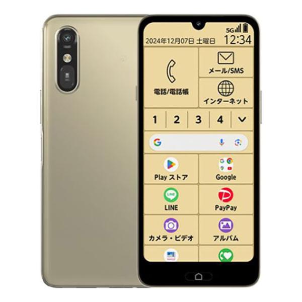 らくらくスマートフォン a A401FC[64GB] Y!mobile ゴールド【 … : ゲオ